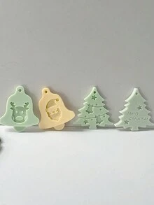 1 件圣诞雪花和驯鹿硅胶模具，适用于 DIY 软糖 - 白色 - 查看 4