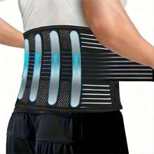 Breathable Mesh Fabric Elastic Compression Men's And Women's Belts Adjustable Size For Daily Waist Protect - Black - View 5