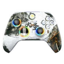 Controlador inalámbrico para juegos PC y multiplataforma EasySMX X15 2.4G con vibración, botón de fuego, joysticks y gatillos Hall, iluminación RGB - Sin derivas del joystick, sin zona muerta - Funciona para PC, PS3, Windows, Android, Steam y Switch - Blanco - Ver 10