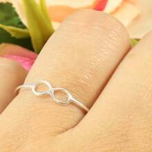 Women's Ring Genuine Silver Infinity Symbol - Silver - View 1