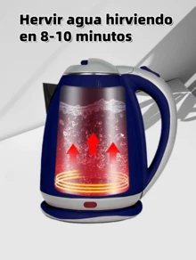 1 Pieza Hervidor eléctrico de agua de doble pared fabricado en  Acero Inoxidable 2 litros, hervidor de acero inoxidable, hervidor antiescaldado de doble capa, hervidor de agua hirviendo 1000W,110V - Tipo de Enchufe A USA (110-127V) - Ver 4