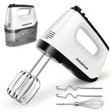 1pc 400W Electric Hand Mixer, 6 Speed Settings With Turbo Function, Includes Storage Case, Perfect For Whipping Cream Or Beating Eggs - EU F Type Plug(220-240V) - View 1
