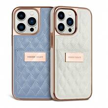 Ốp lưng điện thoại bằng da PU thêu có khe cắm thẻ mạ điện tương thích với iPhone - Nhiều màu - Xem 8