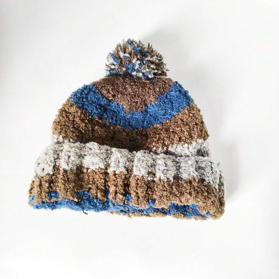 Mũ len đan ấm áp mùa đông bằng polyester - Nhiều màu - Xem 1