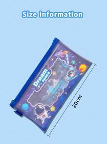 Set de 6 artículos de papelería: Estuche de malla para papelería, lápiz, regla, libreta, sacapuntas, borrador, paquete de regalo de papelería con cremallera cuadriculada, estuche para bolígrafos, regalo de Halloween/Navidad de regreso a la escuela