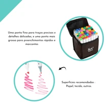 Set Of 40 Colors Permanent Double Tip Pens - Nhiều màu - Xem 4