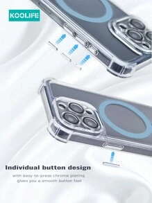 Koolife 磁吸式手机壳,四角气囊设计,镜头贴膜,防滑防摔,适用于 17 Pro Max/17/17 Pro/17 Air/16/16 Pro/16 Plus/16 Pro Max/12/12 Pro/12 Pro Max/13/13 Pro/13 Pro Max/14/14 Plus/14 Pro/14 Pro Max/15/15 Pro/15 Plus/15 Pro Max - 淺藍色 - 查看 4