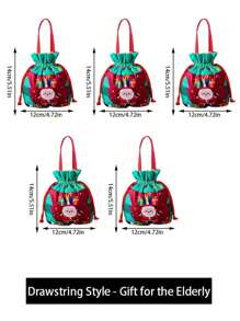 1 pieza/5 piezas/10 piezas Bolsas de regalo de Navidad, Bolsa de regalos de Papá Noel, Bolso de muñeco de nieve navideño, bolsas de Apple para regalo en Nochebuena, Empaque de frutas navideñas, Regalos para dulces, Recuerdos decorativos