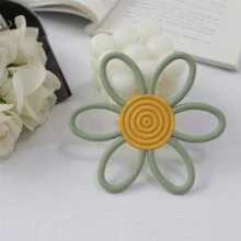 1 pièce Jouet de dentition en silicone pour bébé, Forme de fleur, Facile à nettoyer et à stériliser à haute température, Convient à une utilisation quotidienne
