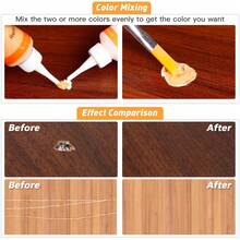 DEWEL Wood Furniture Repair Kit, Walnut Colors Series Furniture Touch Up Markers And Wood Fillers, Wood Putty With Wood Polish Wax For Restoring Any Wood, Scratches, Cracks, Wood Floor - Walnut Colors Series - View 5