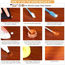 DEWEL Wood Furniture Repair Kit, Walnut Colors Series Furniture Touch Up Markers And Wood Fillers, Wood Putty With Wood Polish Wax For Restoring Any Wood, Scratches, Cracks, Wood Floor - Walnut Colors Series - View 4