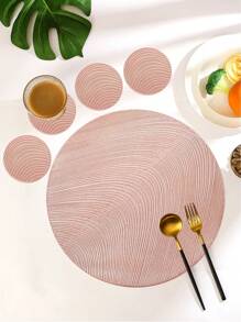 1-8 bucăți Șervețe de loc rotunde, minimaliste din PVC, lavabile, ușor de curățat, ștergeți, anti-alunecare, rezistente la căldură, covorașe de masă, design cu inimi minunate, șefuri de loc elegante, decor de masă, covorașe de bucătărie, decorațiuni de nuntă de sărbători - Multicolor - Vizualizare 6