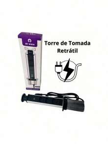 Electrical Socket With 3 Universal Outputs And USB And Type-C Inputs, 2500W, Safe Design And Energy Saving - 黑色 - 查看 4