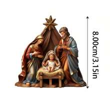 Acrylic Nativity Scene Car Ornament With Rope – Easy To Hang For Holiday Decorations, Christmas, Thanksgiving, And Year-Round Festive Display Gifts Birthday Graduation Christmas Decorations Winter Room Decor - Multicolor - View 4