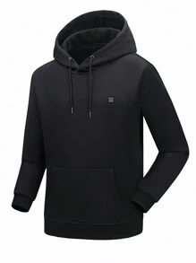 Heated Hoodies For Men - Stay Warm In Winter With Battery-Powered Heat -​ Pullover Hoodie With Pockets For Outdoor Activities,Single Switch Controls Seven Heating Zones (Without Power Supply)
