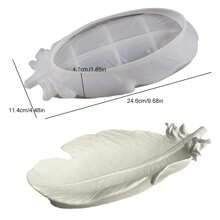 1 pieza Molde de silicona en forma de pluma - Bandeja para yeso, cemento, resina, joyería DIY, diseño único, multiusos - Perfecto para artesanos y amantes de la joyería