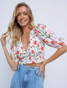 Violet Garden Blouse Pequiá - trắng - Xem 4