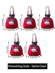 1 pieza/5 piezas/10 piezas Bolsas de regalo de Navidad, Bolsa de regalos de Papá Noel, Bolso de muñeco de nieve navideño, bolsas de Apple para regalo en Nochebuena, Empaque de frutas navideñas, Regalos para dulces, Recuerdos decorativos
