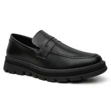 Men's Formal Oxford Casual Tractor Leather Shoes - 黑色 - 查看 4