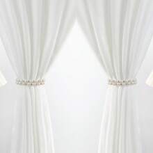 1 件奢华珍珠和水钻装饰窗帘系带，优雅窗帘装饰夹 - 彩色 - 查看 13