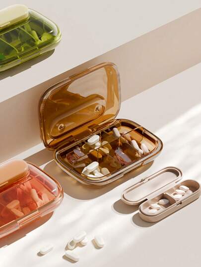 Zazumi 一日三餐便携式小药盒迷你药包便携药丸药丸保健品包装盒