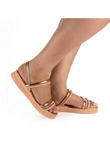 Women's Mississippi Flatform Metallic Sandal - 乾枯玫瑰色 - 查看 5