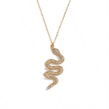 Women's Gold Necklace With Snake Pendant - 金色 - 查看 1