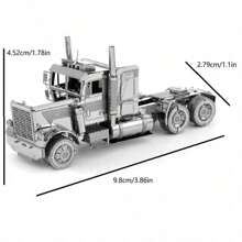 3D Stereoscopic Glue-Free Assembly Model DIY Metallic Puzzle - Excavator, Crane, Tractor, Construction Vehicle - Desktop Decoration, Christmas Gift, Birthday Gift!