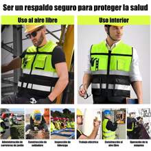 Chaleco De Seguridad Reflejantes Industrial Superbrillante Reflectante para una conducción nocturna segura - Multicolor - Ver 9