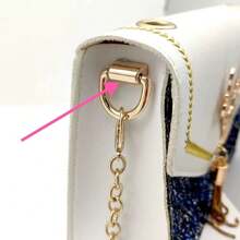 2pcs D-Ring Buckle Strap Loops For Handbag, Backpack Hanging Hook, Shoulder Strap Accessory, Light Gold Color D-Ring (No Tools Included)