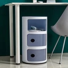 LIVINGANDHOME Living And Home Cylindrical Multi-Tiered Plastic Storage Drawer Unit - 彩色 - 查看 4