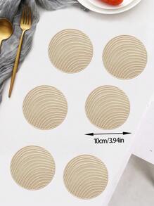 1-8 bucăți Șervețe de loc rotunde, minimaliste din PVC, lavabile, ușor de curățat, ștergeți, anti-alunecare, rezistente la căldură, covorașe de masă, design cu inimi minunate, șefuri de loc elegante, decor de masă, covorașe de bucătărie, decorațiuni de nuntă de sărbători - Multicolor - Vizualizare 22