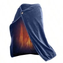 USB 加热披肩毯二合一加热包裹毯，家用电热毯，温暖舒适 - 彩色 - 查看 7