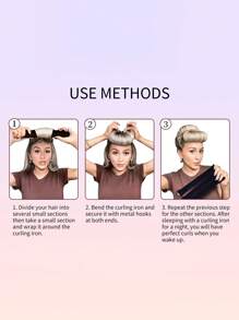 3 件装无热卷发器，适合夜间卷发，缎面卷发棒，无热卷发器，适合睡眠，柔软无热卷发棒，适合所有发质，无热夜间睡眠卷发造型工具，包括睡眠卷发器、吹风机卷发头带、泡沫滚筒 - 彩色 - 查看 6