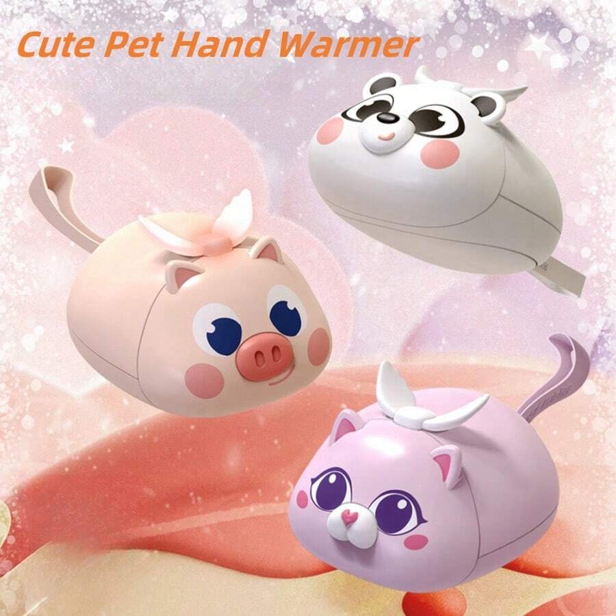 Cute Animal Shaped Rechargeable Hand Warmer, OneKey Control, Portable