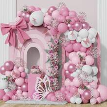 3D Creative Pink Crown Dress Birthday Digital Candle Cute Birthday Party Cake Decoration