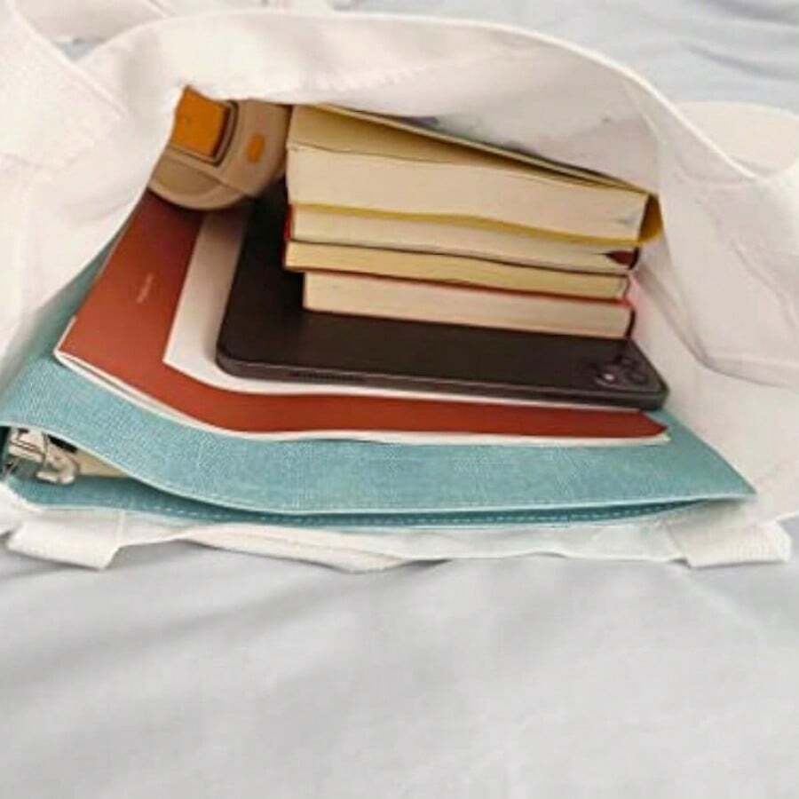 Women's Cute Canvas Handbag Machine Washable And Reusable Suitable For