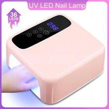 Nail Art UV Lamp 36 Lamp Beads White Pink With 4 Hours Button Touch Display Auto Sensor LED Nail Art Lamp For Curing All Gel Nail Polish Professional Drying Lamp Suitable For Home Nail Salon - View 2