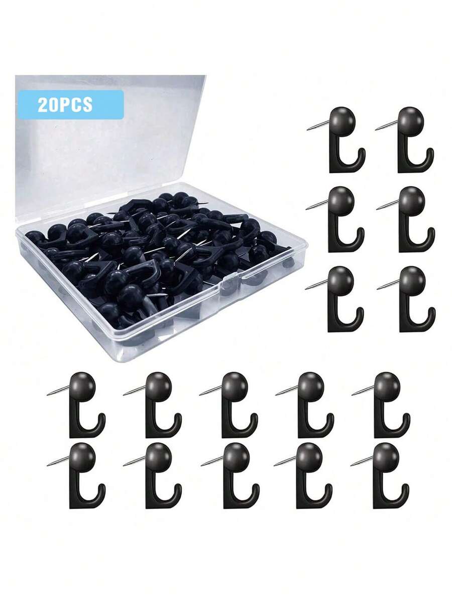 Finego 20/50 Count Push Pins, Thumb Tacks,Suitable For Cork Board,Wall