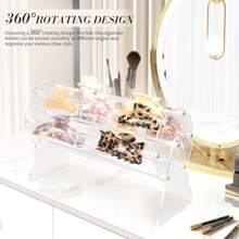 1/2 Stück Acryl Haarklammer Organizer und Halterung, 360-Grad drehbar, Haarklammer Organizer und Aufbewahrung, klarer Ständer für Damen und Mädchen, Gender-Enthüllungsparty, perfekt für Geburtstage, Hochzeiten, Partys, das perfekte Geschenk für Kollegen, Freunde und Familie, Schulanfang