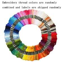 12/24/36/50/100/200/250 Colors 6-Strand 8m Embroidery Floss, Random Color Labels, Suitable For Cross Stitch, Embroidery, Handcraft DIY, Home Textile, Garment Embroidery Threads - Multicolor - View 5