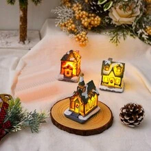 Trang trí Giáng sinh Bộ sưu tập Làng Giáng sinh Đồ trang trí Giáng sinh, Ngôi nhà Làng Giáng sinh có đèn LED Bộ sưu tập Làng tuyết mùa đông Giáng sinh Đồ trang trí kiến trúc Đồ trang trí để bàn Đồ trang trí nhà ngày lễ Giáng sinh Quà tặng Giáng sinh - nhiều màu - Xem 5
