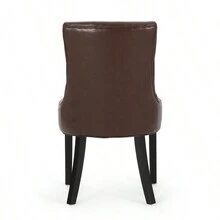 CHENEY DINING CHAIR - KD MP2(Set Of 2) - 深棕色+PU如圖 - 查看 11