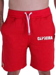 Men's Capoeira Bermuda Shorts With Side Pockets - 紅色 - 查看 1