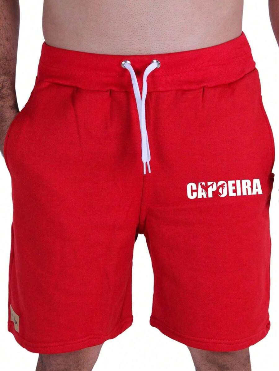 Men's Capoeira Bermuda Shorts With Side Pockets - 紅色 - 查看 1