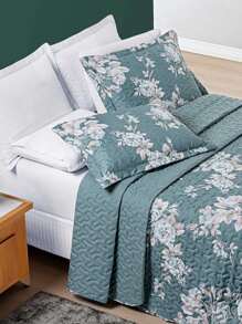 3 Piece Quilt Kit King\Queen\Double\Single 200 Thread Count Percale Double-Sided Quilted Printed Avere - 春天 - 查看 1