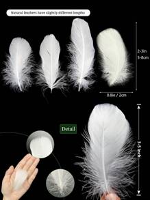 100/300PCS Goose Feathers For Crafts 4-8cm 8-12cm Swan Plumes DIY Gift Package Handmade Wedding Party Handicraft Accessories Decoration Dream Catcher Feathers,Christmas Valentine Day - Multicolor - View 6