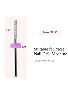 指甲钻头，3/32英寸钨钢角质层钻头，双向旋转，用于指甲床锉、去除死皮、指甲准备清洁、美甲家用沙龙工具 - 彩色 - 查看 7