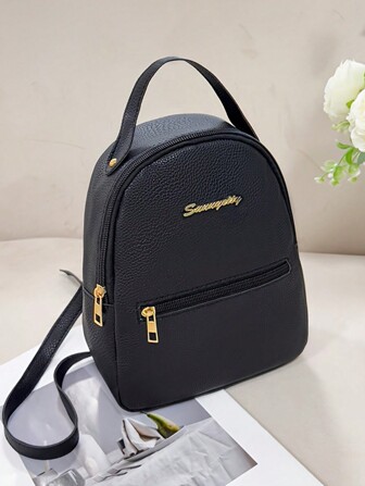 Simple Backpacks, Commuting Essential Bags, Exquisite Hardware Decoration, Zipper Design, Backpack For Casual Outings