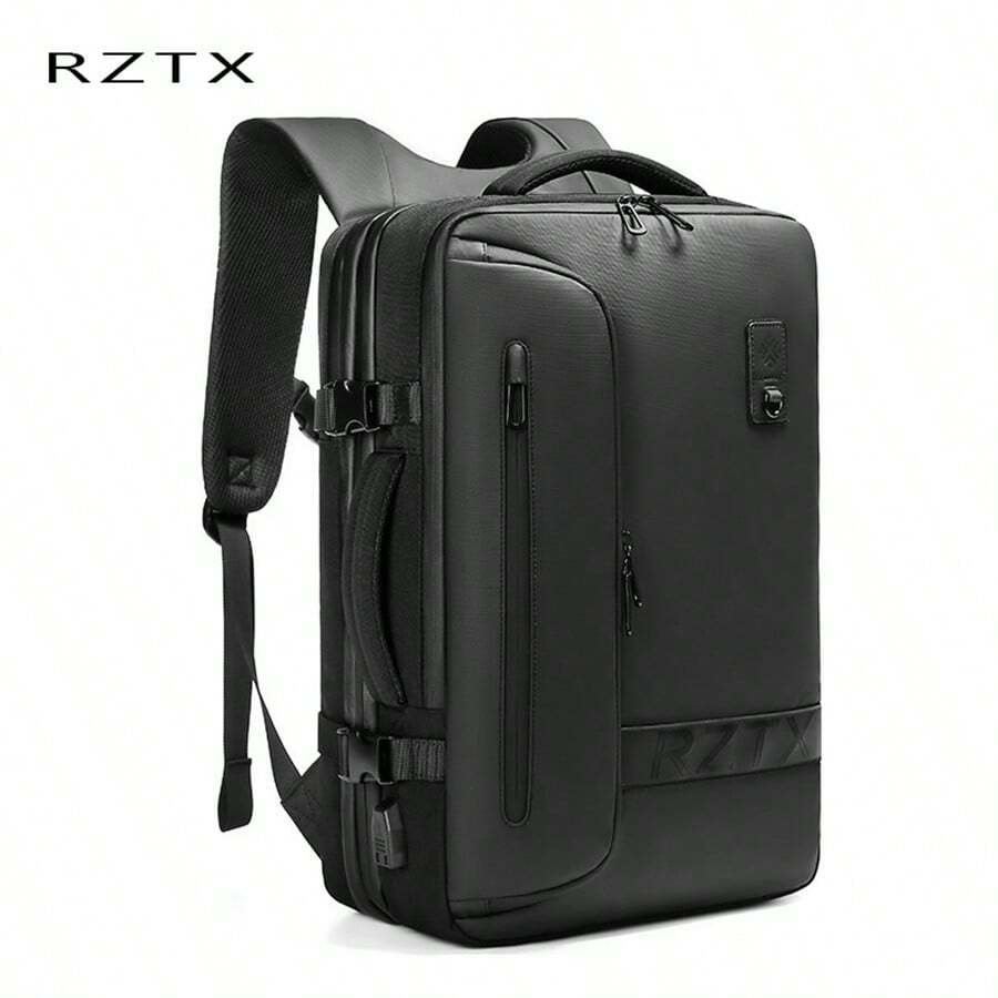 RZTX 奢华商务防水 Airback 户外真空压缩背包 笔记本电脑旅行背包 男士农历新年情人节礼物 春夏季假期旅行 - 黑色 - 查看 1